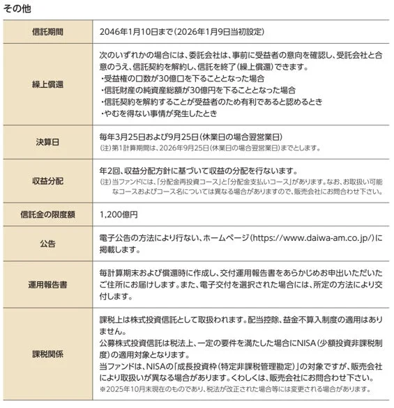 その他 信託期間