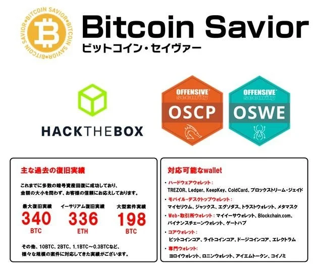 Bitcoin Saviorの復旧実績と対応ウォレット
