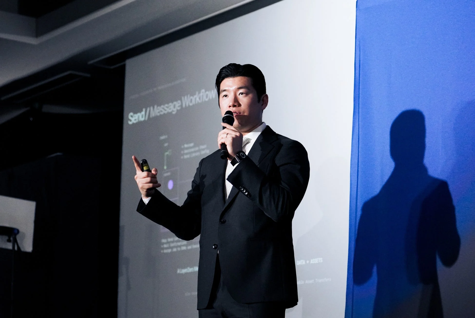 プレゼンテーション中の男性