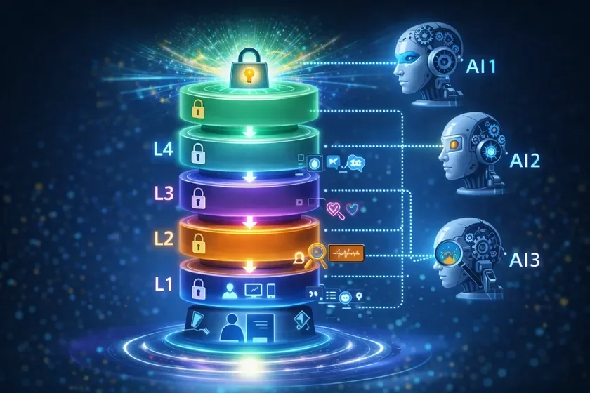 AIが連携する多層的なセキュリティシステム